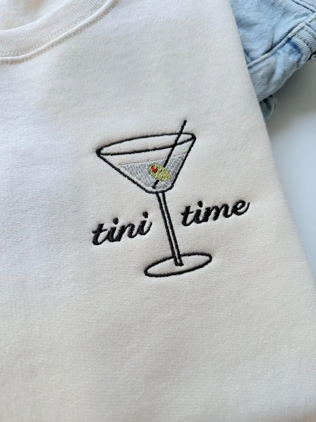 Embroidered Dirty Martini Sweatshirt 