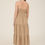 Thumbnail: Stripe front tie cut out tiered midi dress