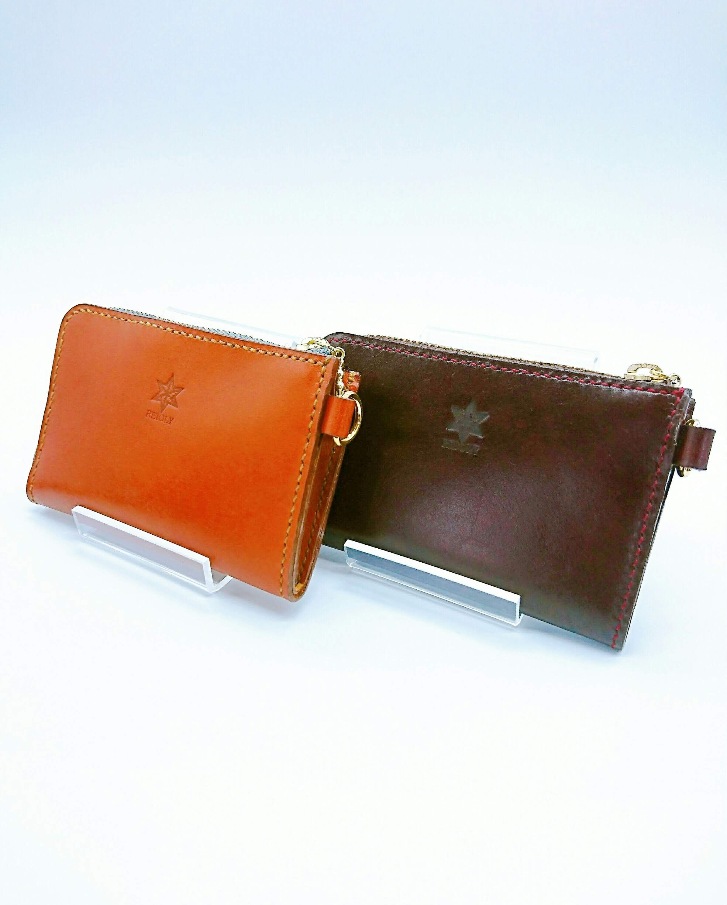 本革　ミニウォレット/ブラウン