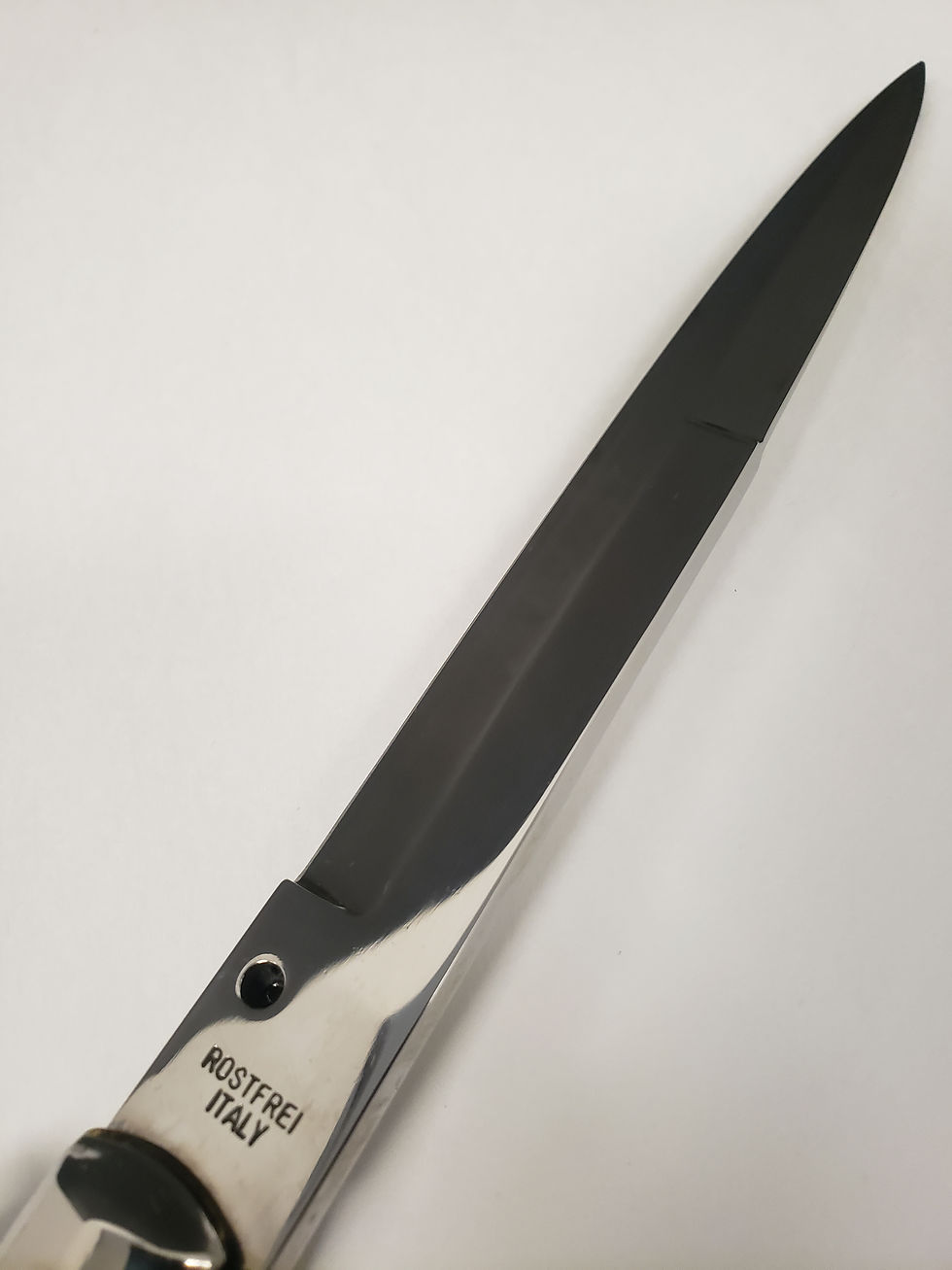Thumbnail: Rostfrei Italy Switchblade Stiletto 14-5/8" Wood Handle Knife