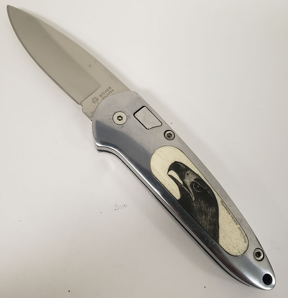 Thumbnail: Boker Scrimshaw Solingen Germany Limited Edition Automatic Knife