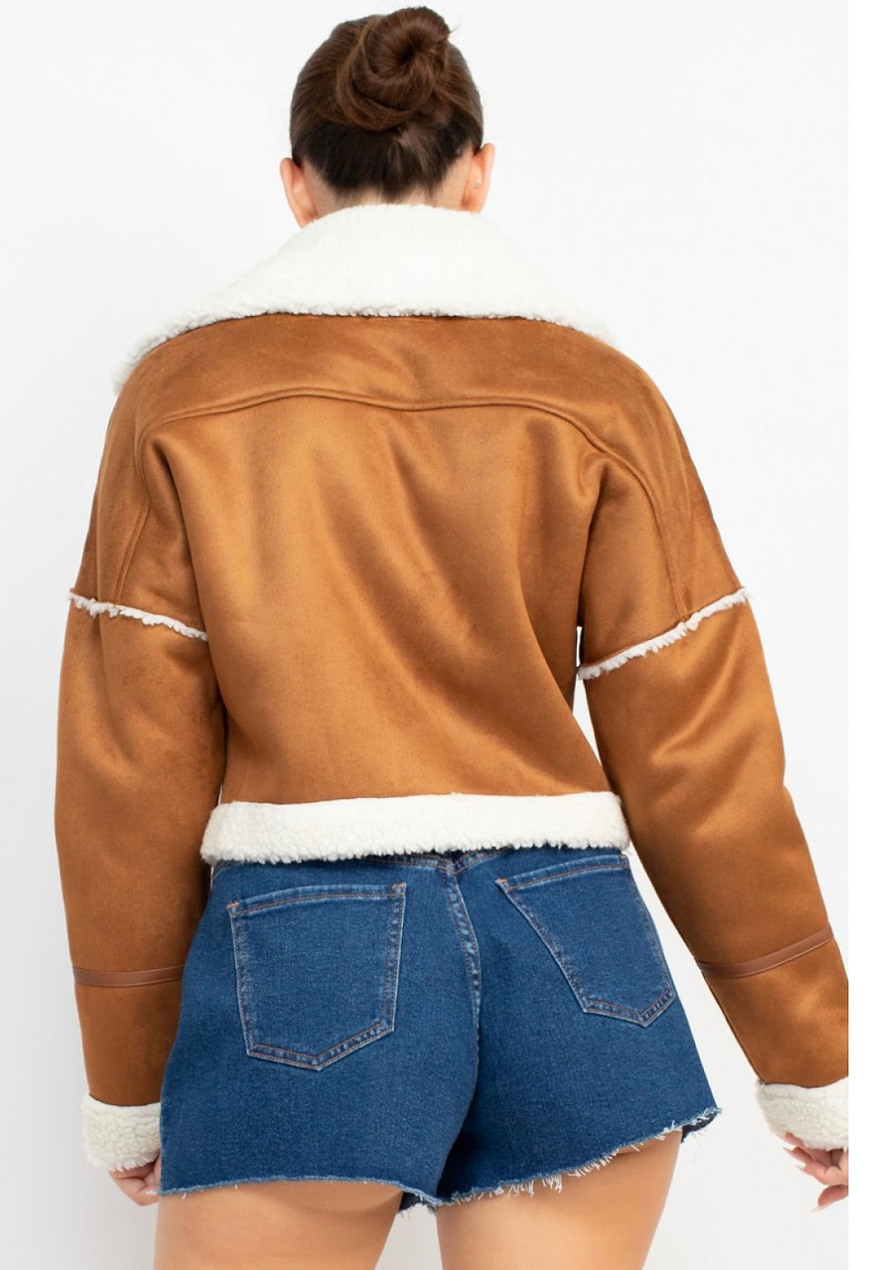 Thumbnail: Faux Fur Shearling Crop Jacket
