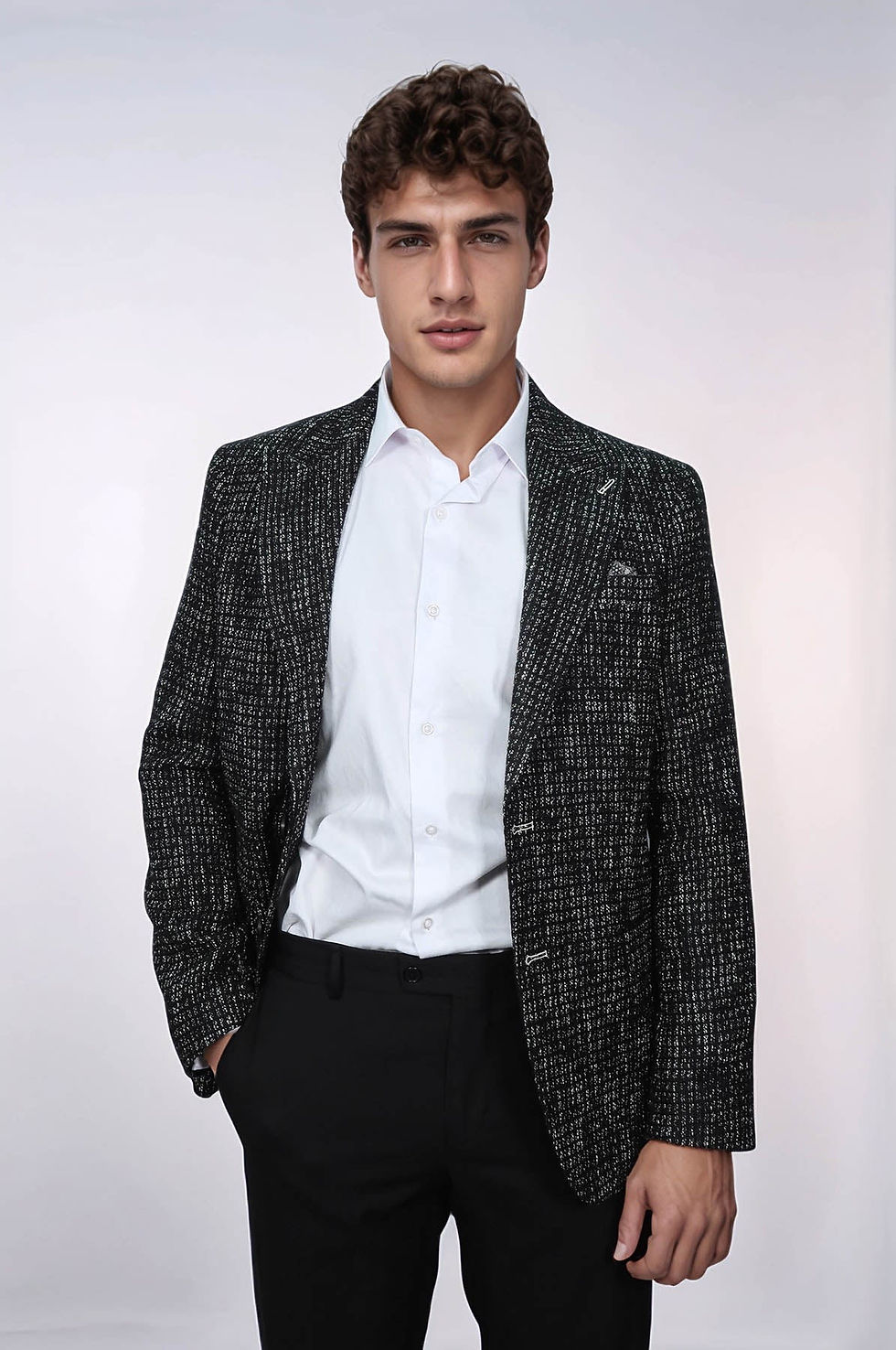 Thumbnail: Slim Fit Patterned Sport Men Blazer