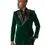 Thumbnail: DOUBLE BREASTED VELVET BLAZER -RED