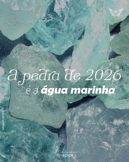 O cristal de 2026 é a Água Marinha