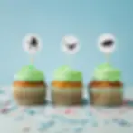 Dinosaur Party Cupcake Toppers - 3 cupcakes