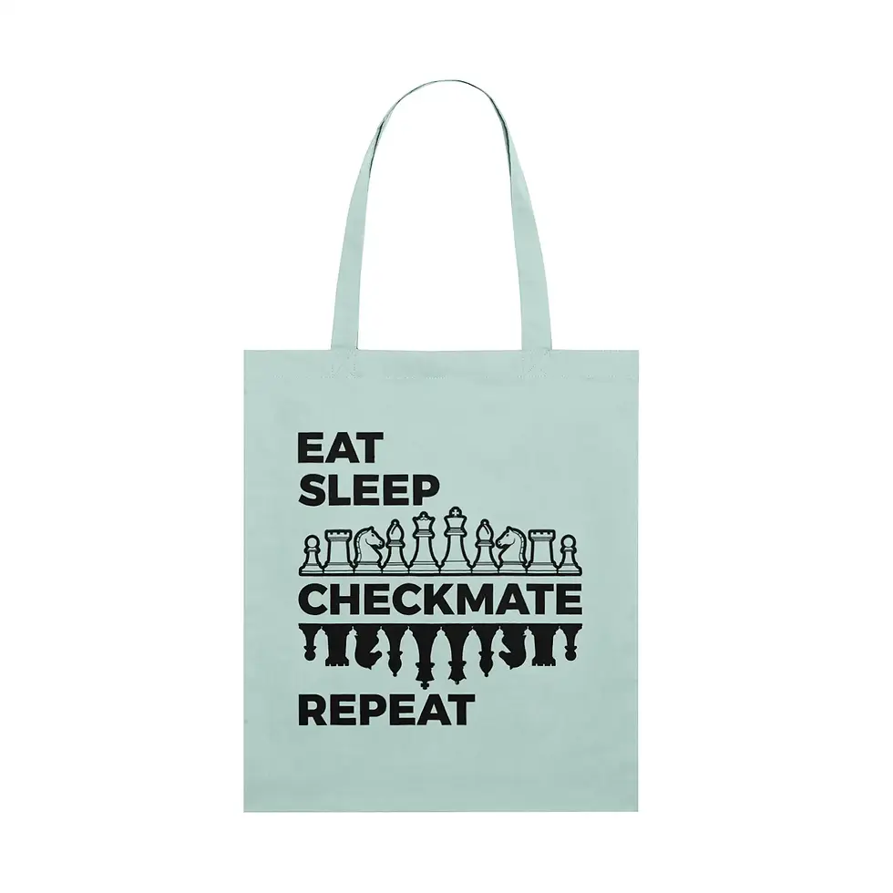 Thumbnail: Chess Tote Bag, duckegg colour