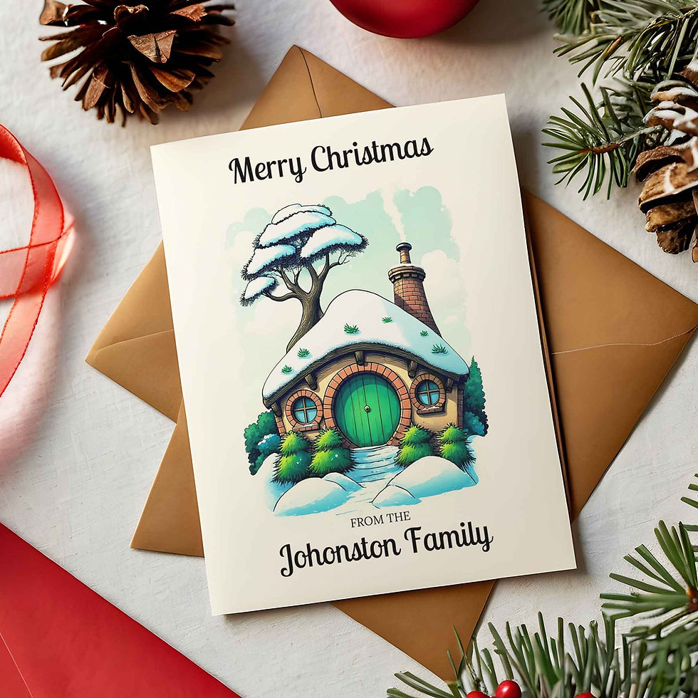 Thumbnail: Lord of the rings christmas card - hobbit - festive style