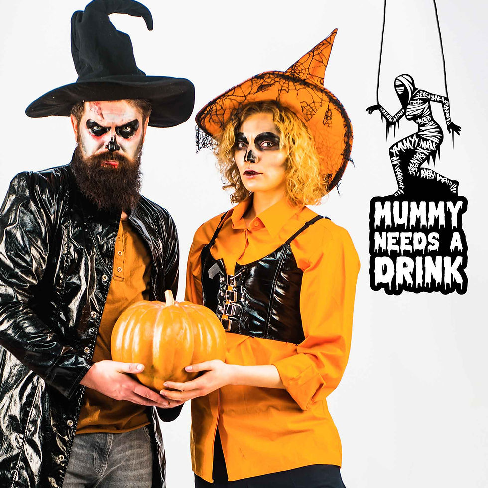 Thumbnail: Halloween Party Printables - male and female zombies