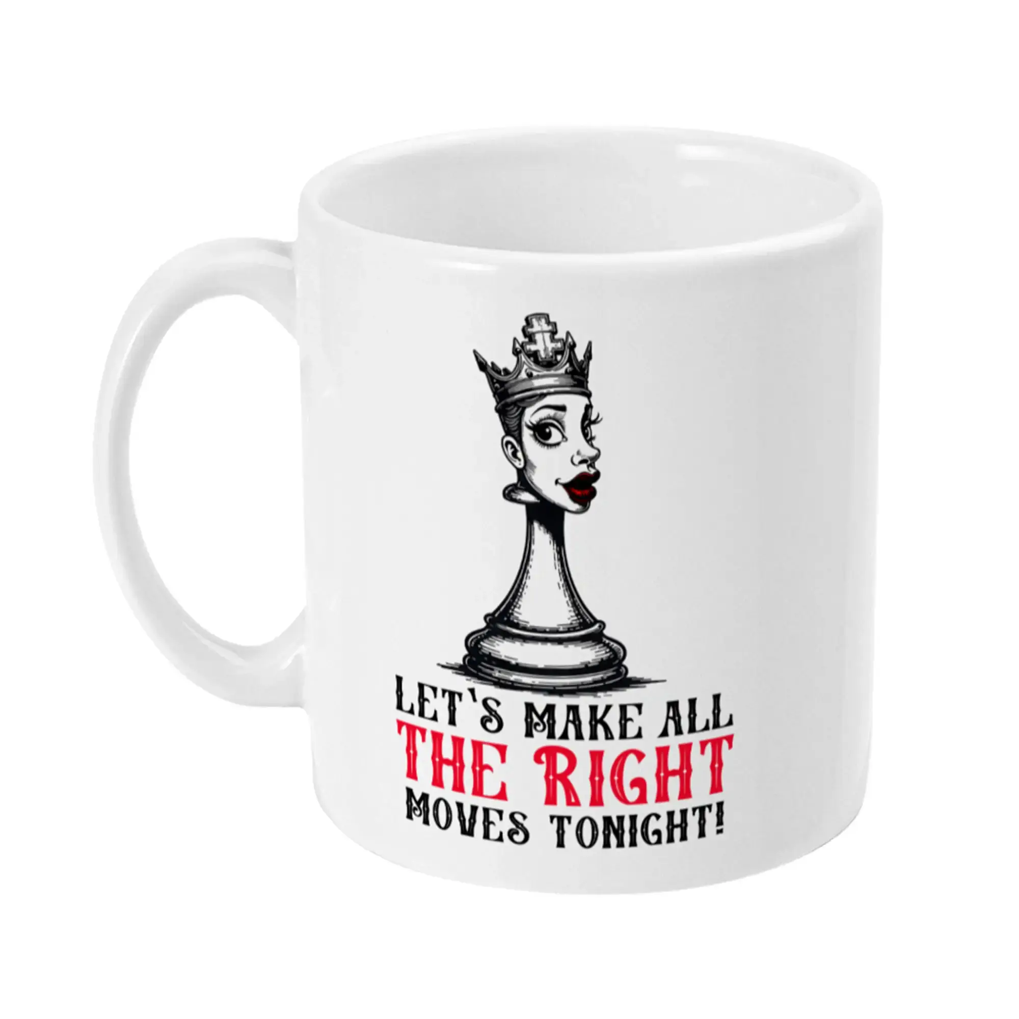 Chess Mug - Romantic Geek Gift - left view