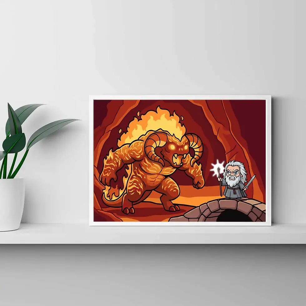 Thumbnail: Lord of the Rings poster on a shelf