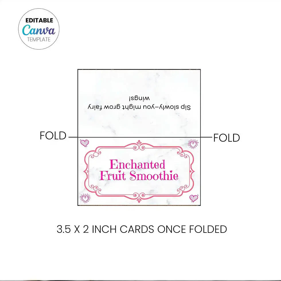 Thumbnail: Princess Party Food Labels - fold