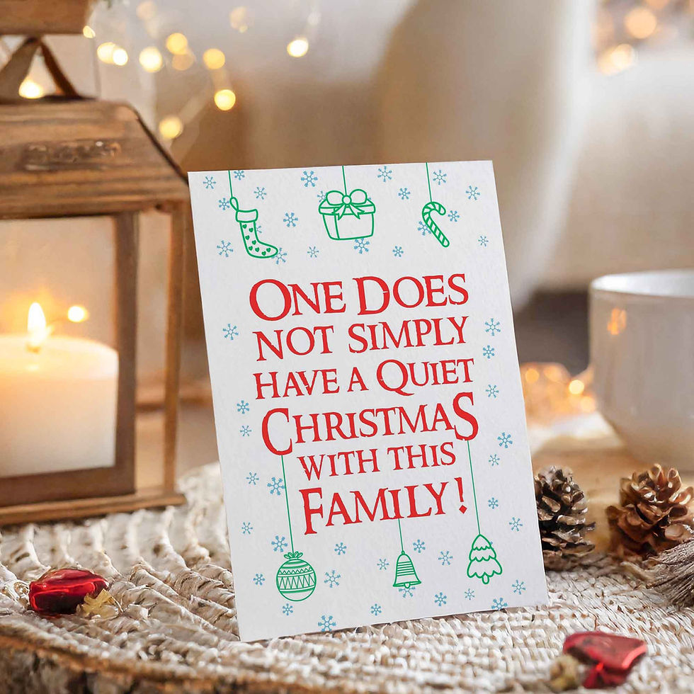 Thumbnail: Lotr christmas card - boromir quote - cosy room