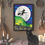 Thumbnail: Witch flying over town, Halloween art print