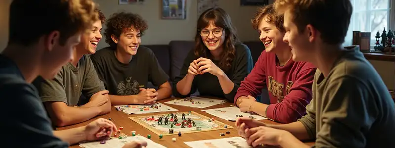 friends playing board games