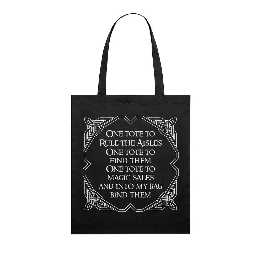 Thumbnail: Lord of the rings tote bag - black colour - geek gift