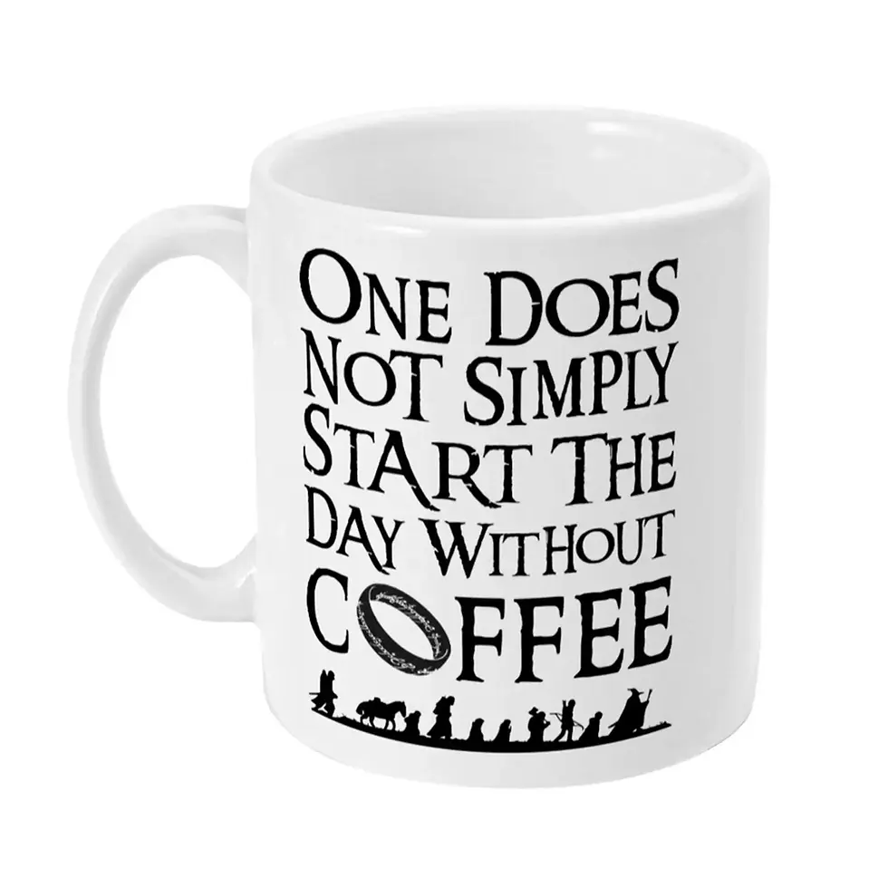 Lord of the rings geek mug left view