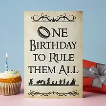 Lord of the rings birthday card
