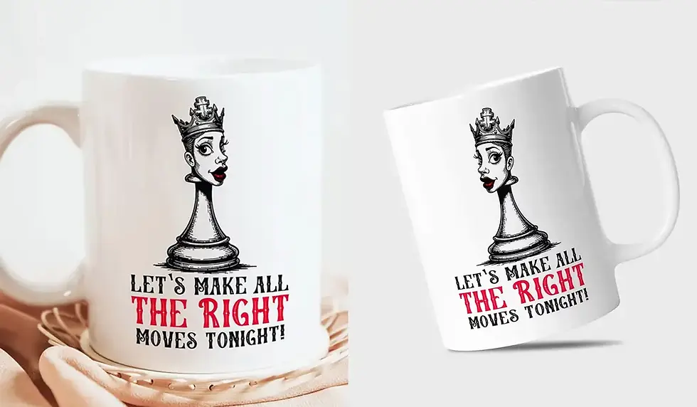romantic chess mug - geeky gift