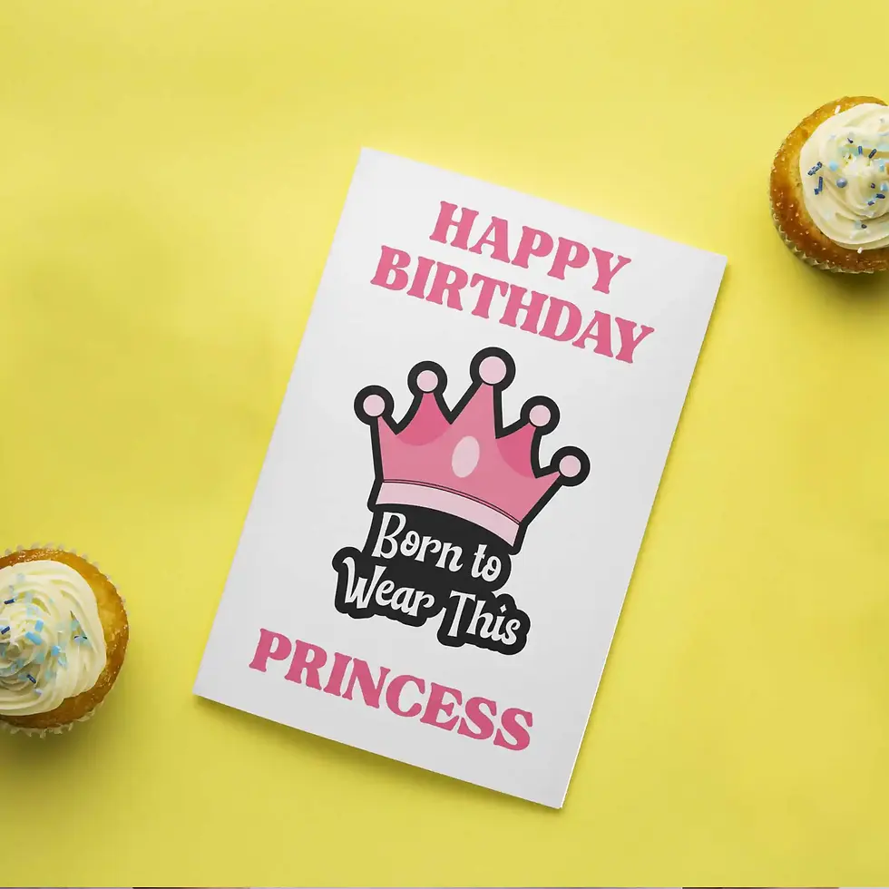 Thumbnail: Princess Birthday Card - on a table