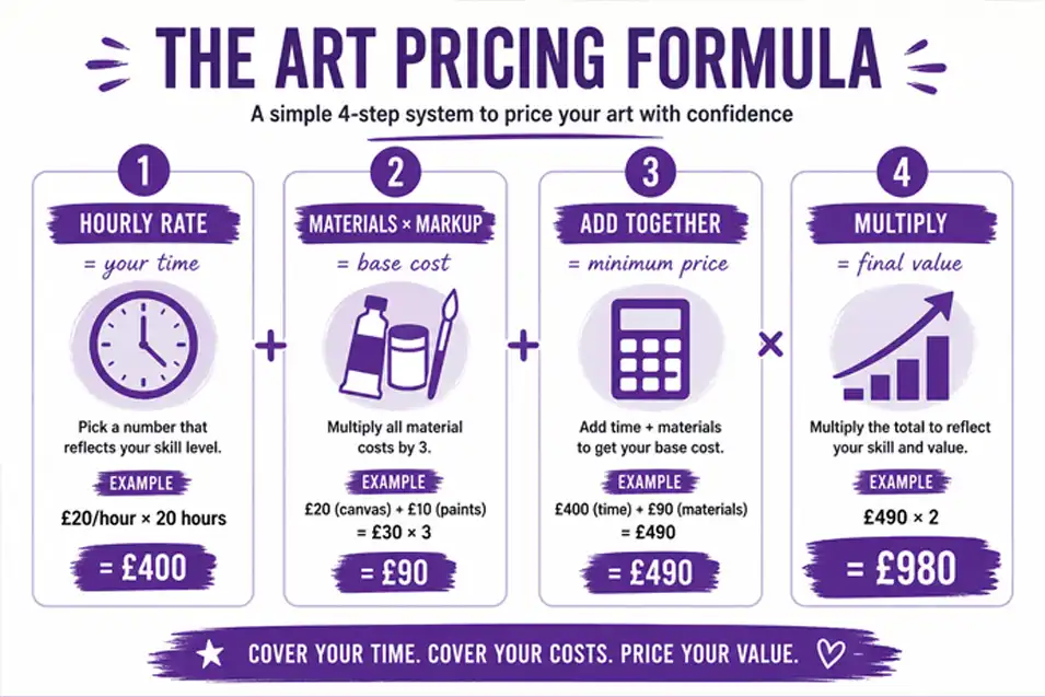 art pricing formula infographic
