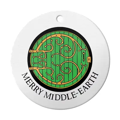 lord of the rings ceramic christmas tree ornament