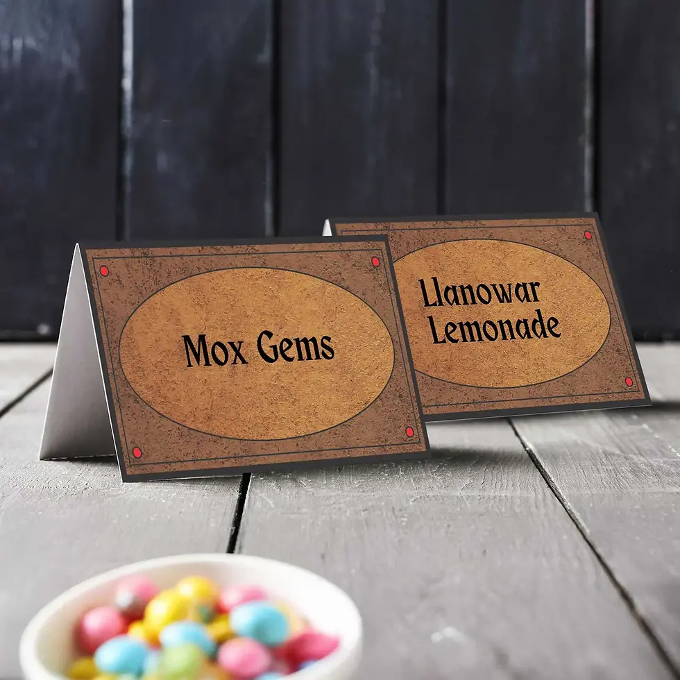 Thumbnail: Two MTG party Printable food labels