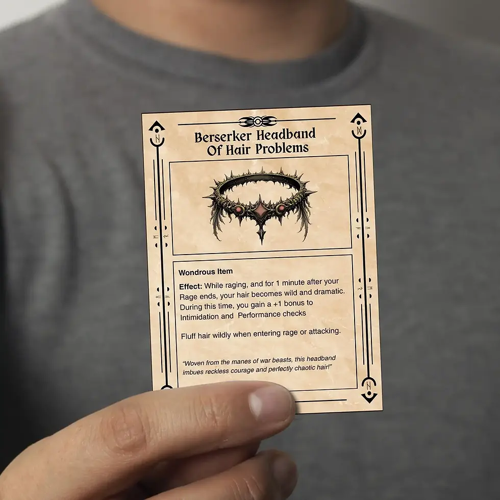 Thumbnail: Dungeons and Dragons Unique Item card