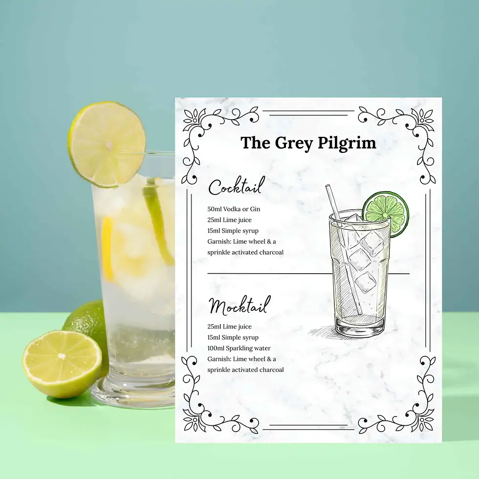 Thumbnail: Lord Of The Rings Party Drinks Menu next to a refreshing mocktail