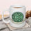 Thumbnail: A white mug with a green hobbit door illustration: Second Breakfast Club: LOTR gift
