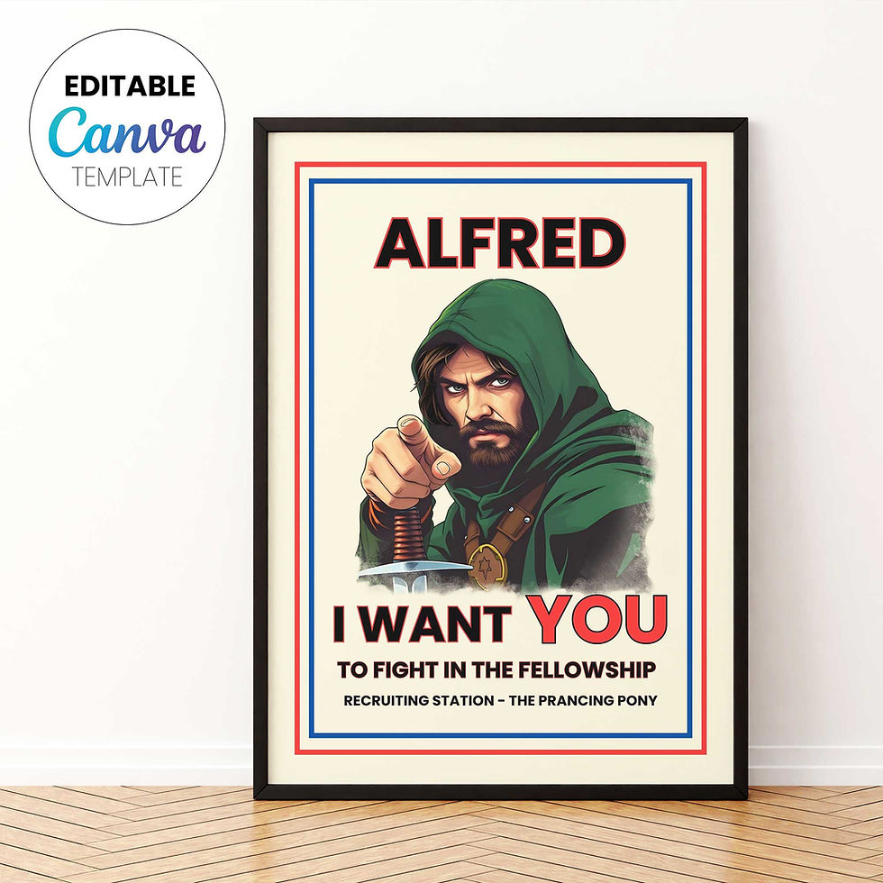 Thumbnail: Aragorn - Lord of the rings poster - black frame - A3 size