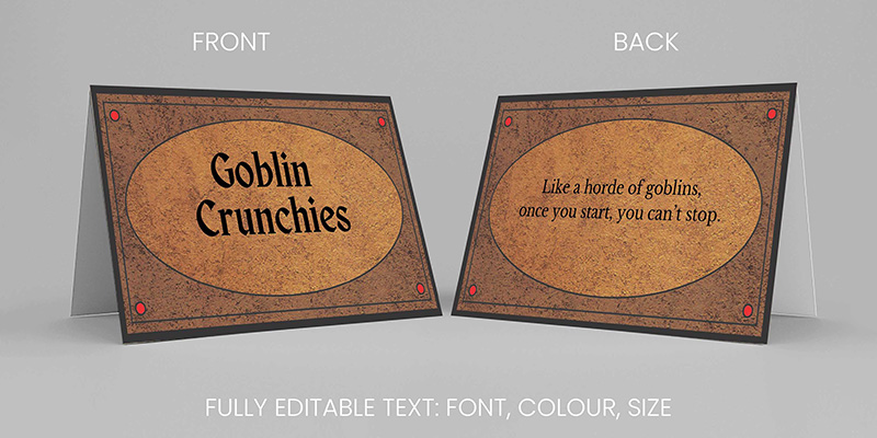 MTG party printables - food labels