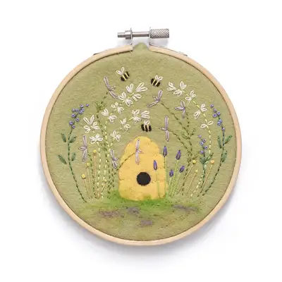 bee embroidery kit