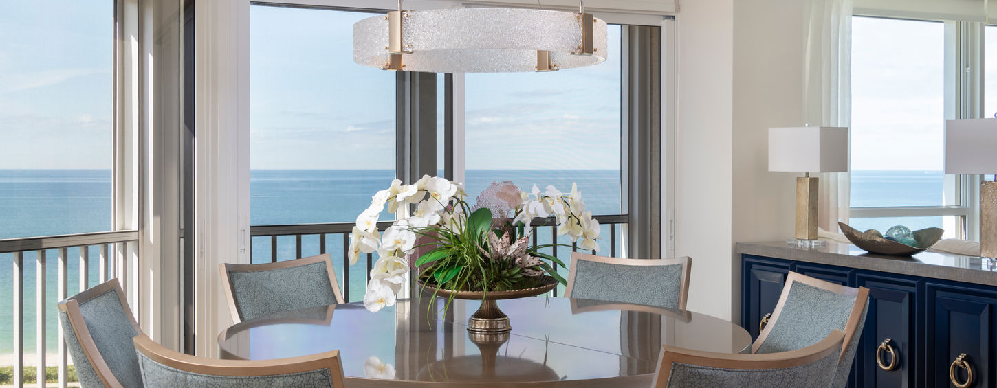 Renovated dining room condo at Monaco Beach Club