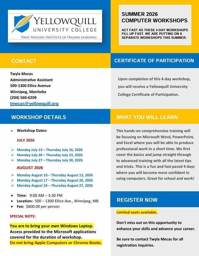 Summer Computer Workshops