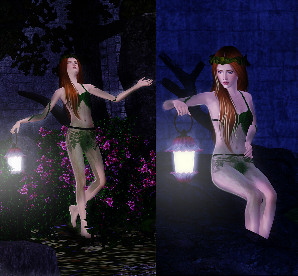 Миниатюра: Pose set “Lights of the night forest”