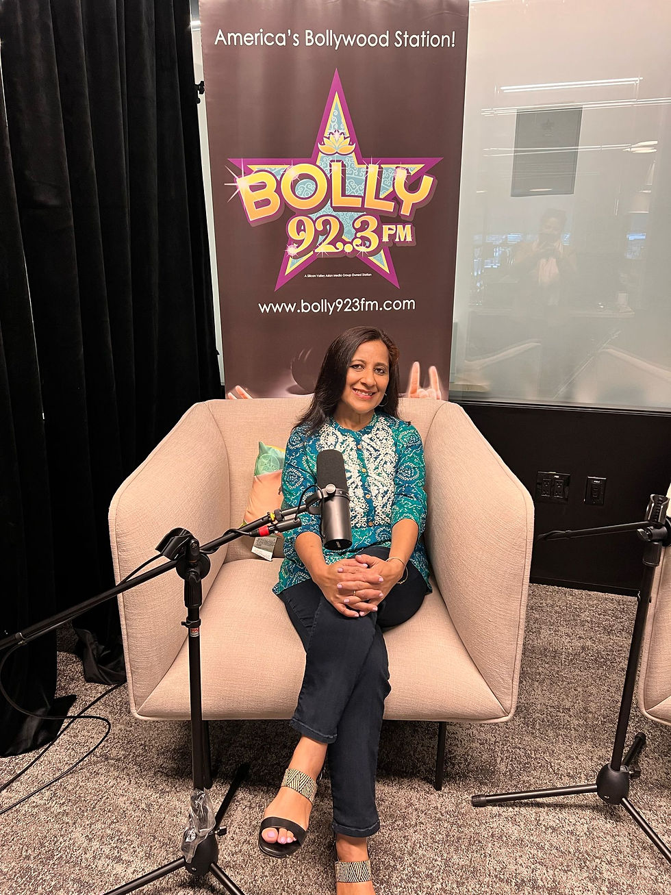 Our founder, Seema, on air with Bolly 92.3FM