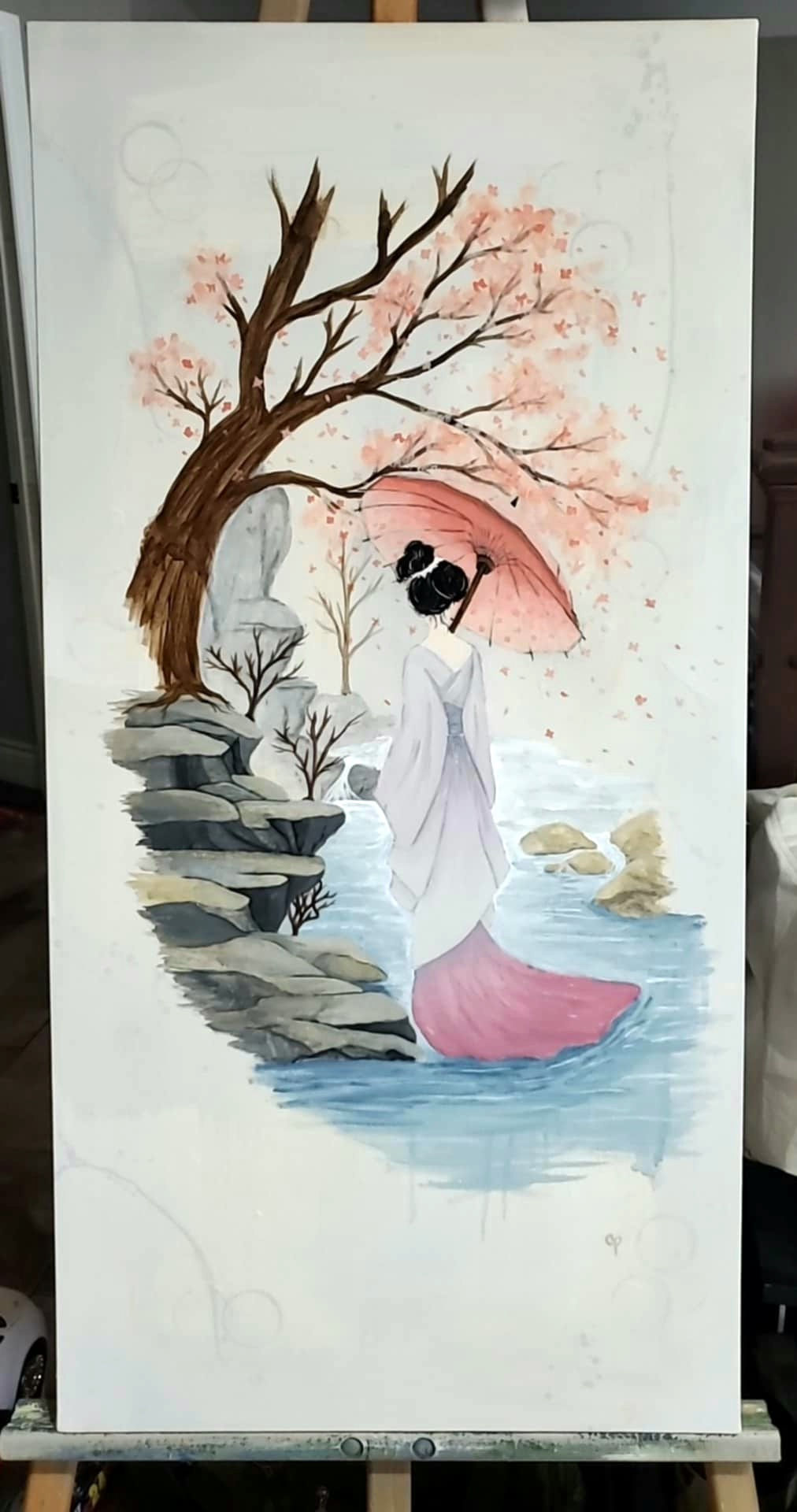 Sakura, 36x18" ***VENDU***