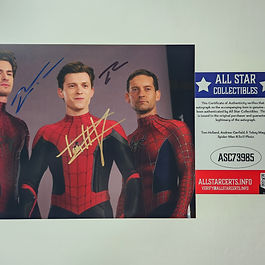 Tom Holland - Gold Ink, Andrew Garfield - Blue Ink, Tobey Maguire - Black Ink