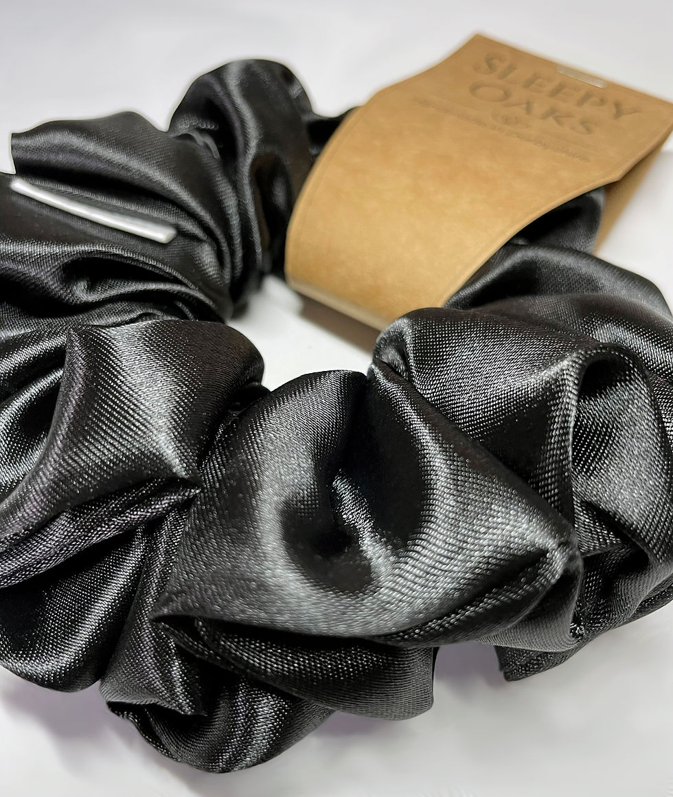 Thumbnail: You've Got Style! - Black Satin Hair Scrunchie