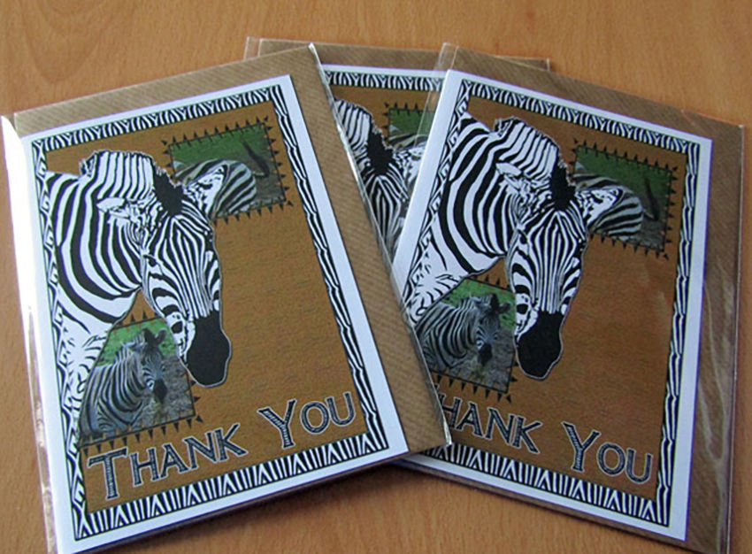 Thumbnail: Zebra ~ Thank You -  Greeting Card