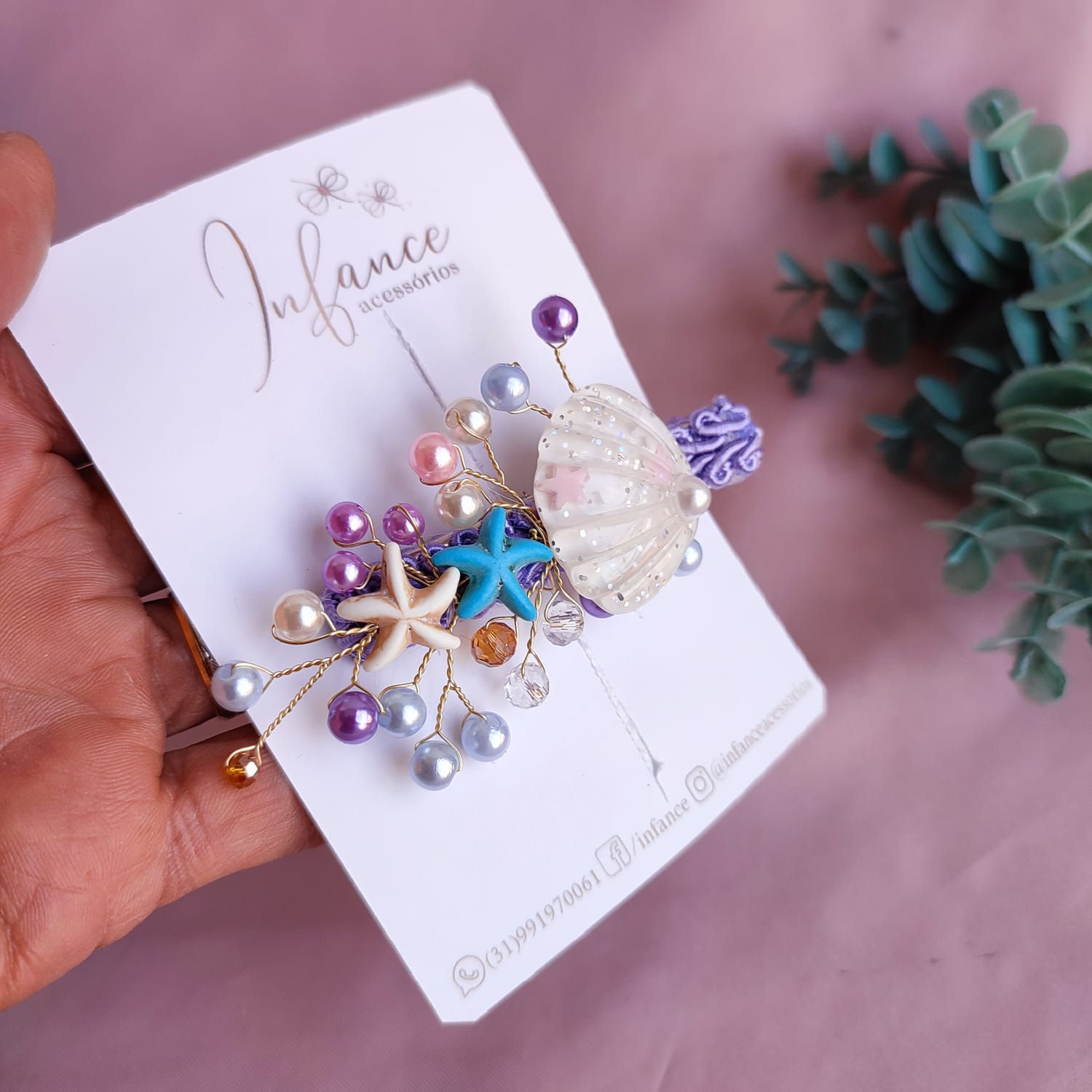 Hair Clip Sereia- UNIDADE