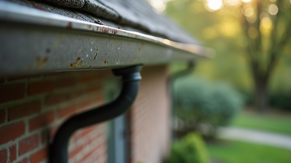 Close-up view of a well-maintained gutter system on a St. Louis home