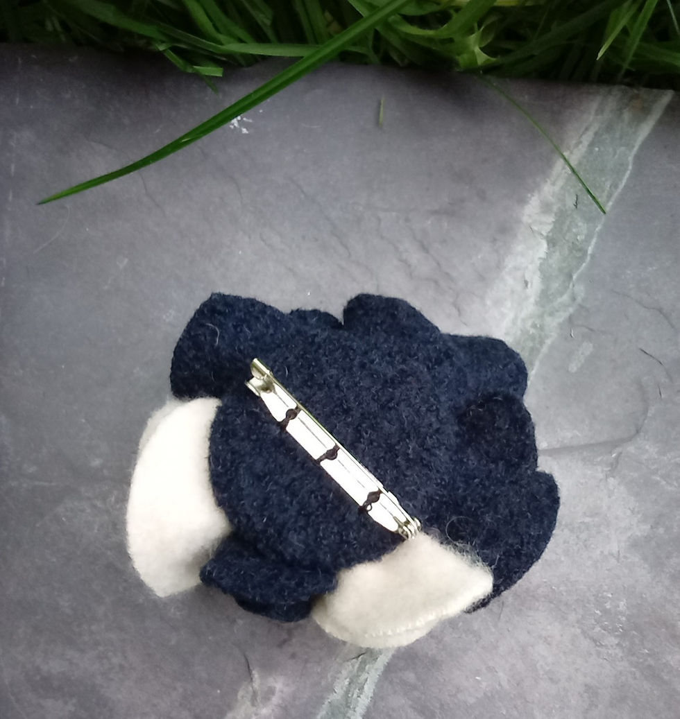 Thumbnail: Navy felt Brooch