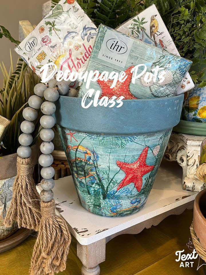 Decoupage Pots