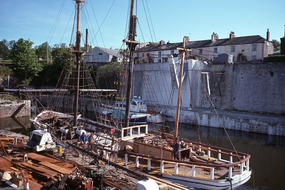 Work starts on the conversion to HMS Beagle. Copyright Lyndon Allen