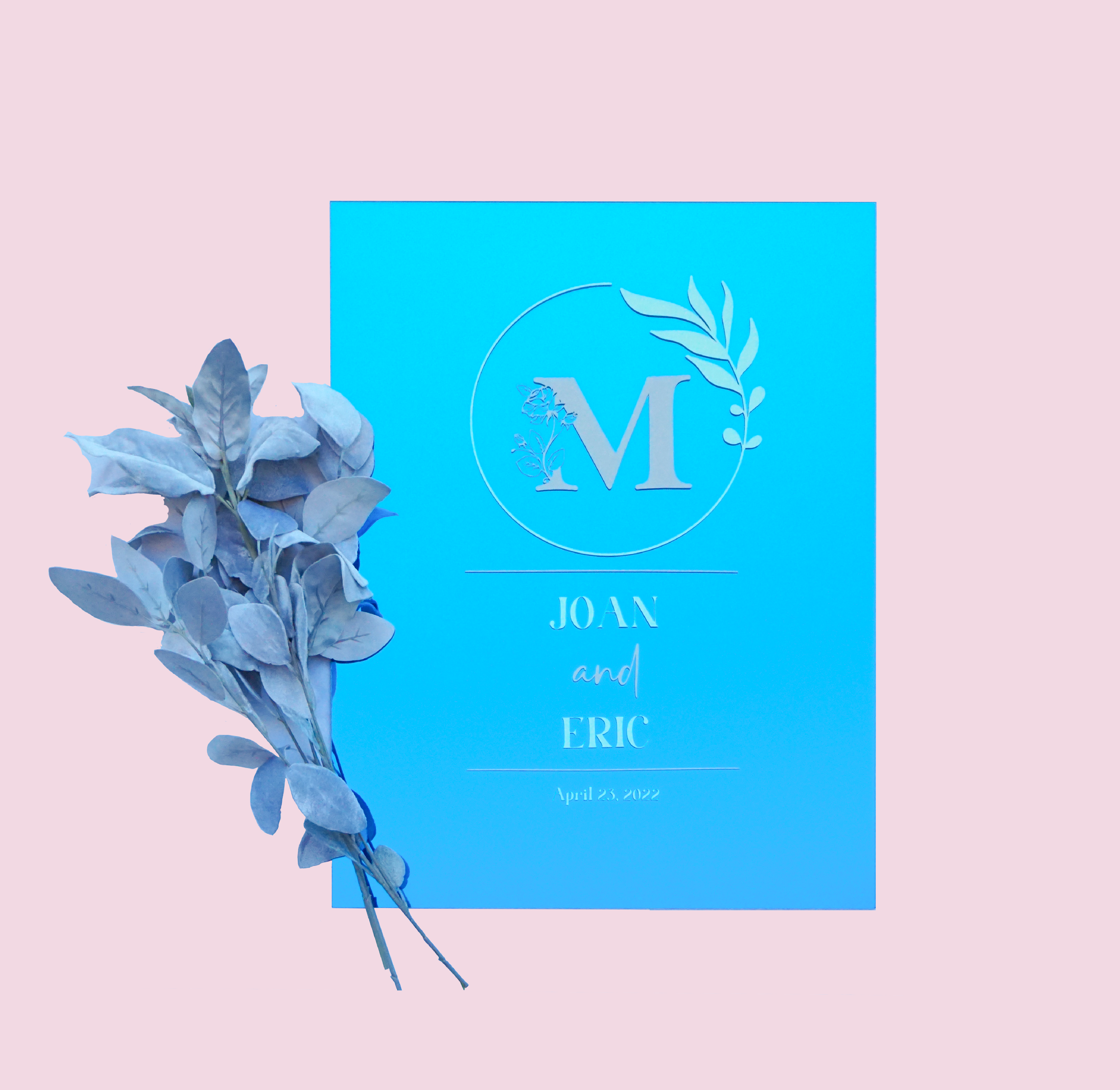 Monogram Welcome Wedding Sign