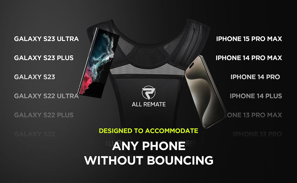 Thumbnail: Running Vest Chest Phone Holder, Adjustable Reflective Training Workout Gear