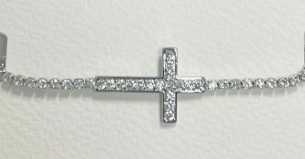 Silver Cross Pull Bracelet
