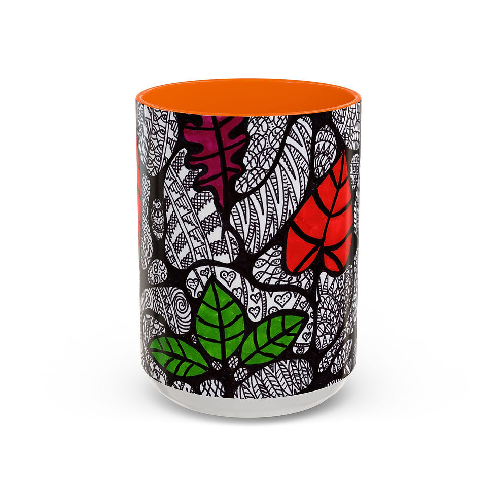 Thumbnail: Autumn Leaves Neurographic Accent Coffee Mug (11, 15oz)
